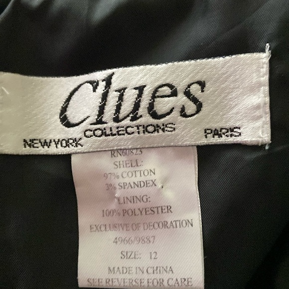 Vintage Clues Collection Black & White Sleeveless Cocktail Dress Striped Bow - Picture 5 of 5